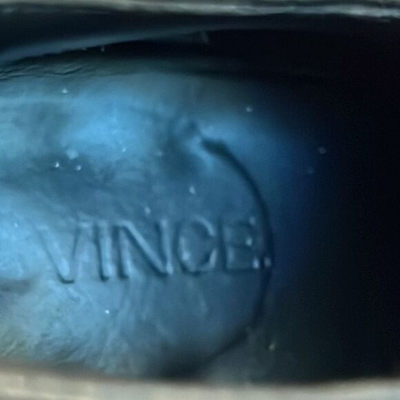 Vince Black Leather Heeled Ankle Booties Size 6.5 - Picture 14 of 14